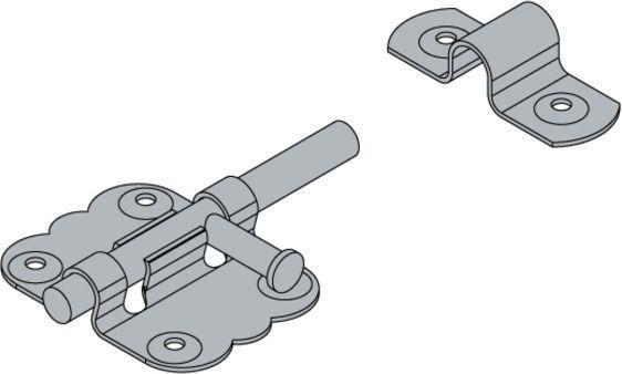 Actual product image Hettich Grendelriegel verzinkt 35x42mm (1 pcs.)