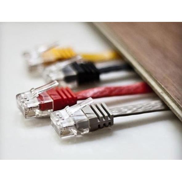 Thumbnail - Shiverpeaks BASIC-S U/UTP Flach-Patchkabel, Kat.6, 2,0 m grau, 2 x RJ 45 Stecker, Mantel aus PVC, vergoldete Kon (U/UTP,...
