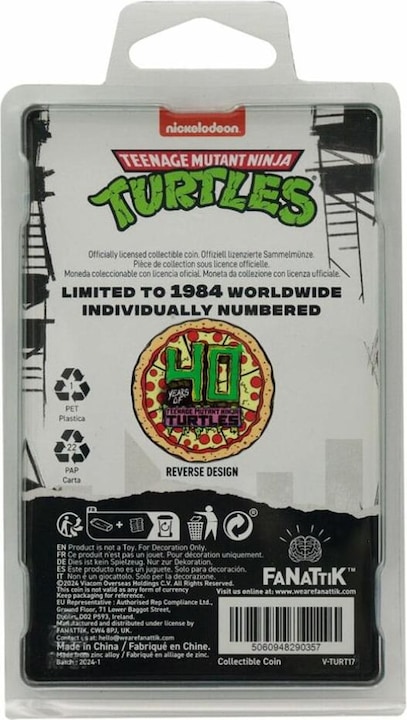 Actual product image Fanattik Teenage Mutant Ninja Turtles collector coin 40th Anniversary Limited Edition (40)