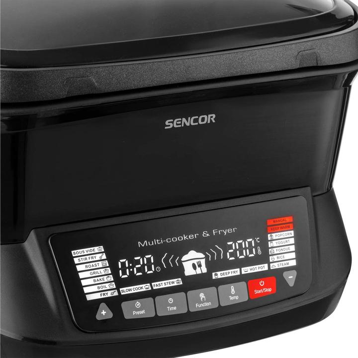 Sencor Multifunktions-Topffritteuse 4,8 l, 1800 W SFR9300BK