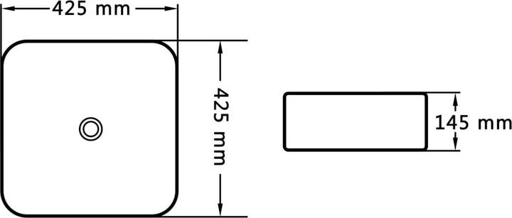 Produktbild vidaXL Becken (425 mm, 425 mm)