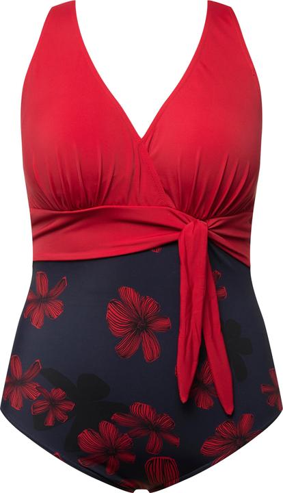 Produktbild Ulla Popken Badeanzug, Schiebeknoten, Softcups, Neckholder-Optik (58)