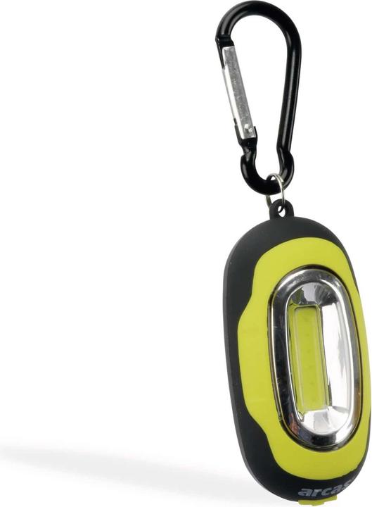 Produktbild Arcas 30700037 - Karabinerleuchte mit superheller COB LED, 3 Lichtfunktionen, stabiler Karabinerhake (30 lm)