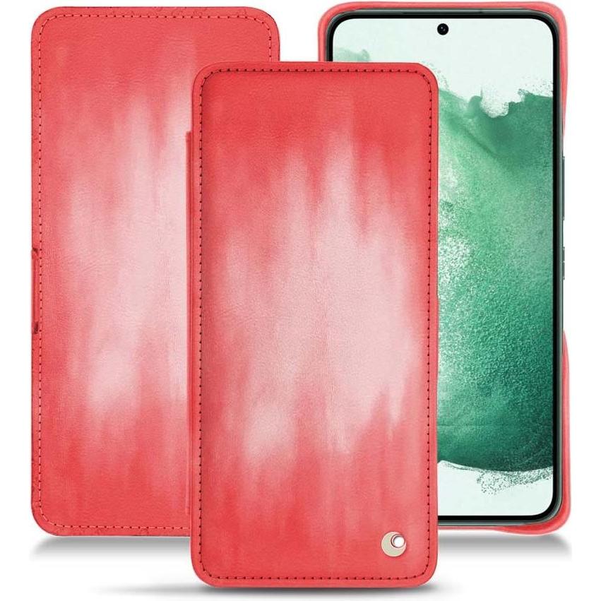 Noreve Lederschutzhülle horizontal (Samsung Galaxy S22+ 5G), Smartphone Hülle, Rosa