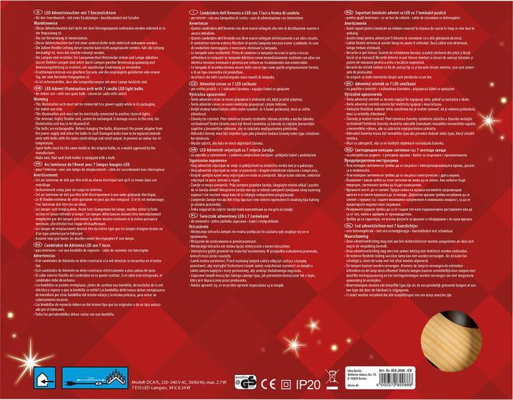 Produktbild Idena LED Adventsleuchter natur 7 Kerzenlichter (7x)