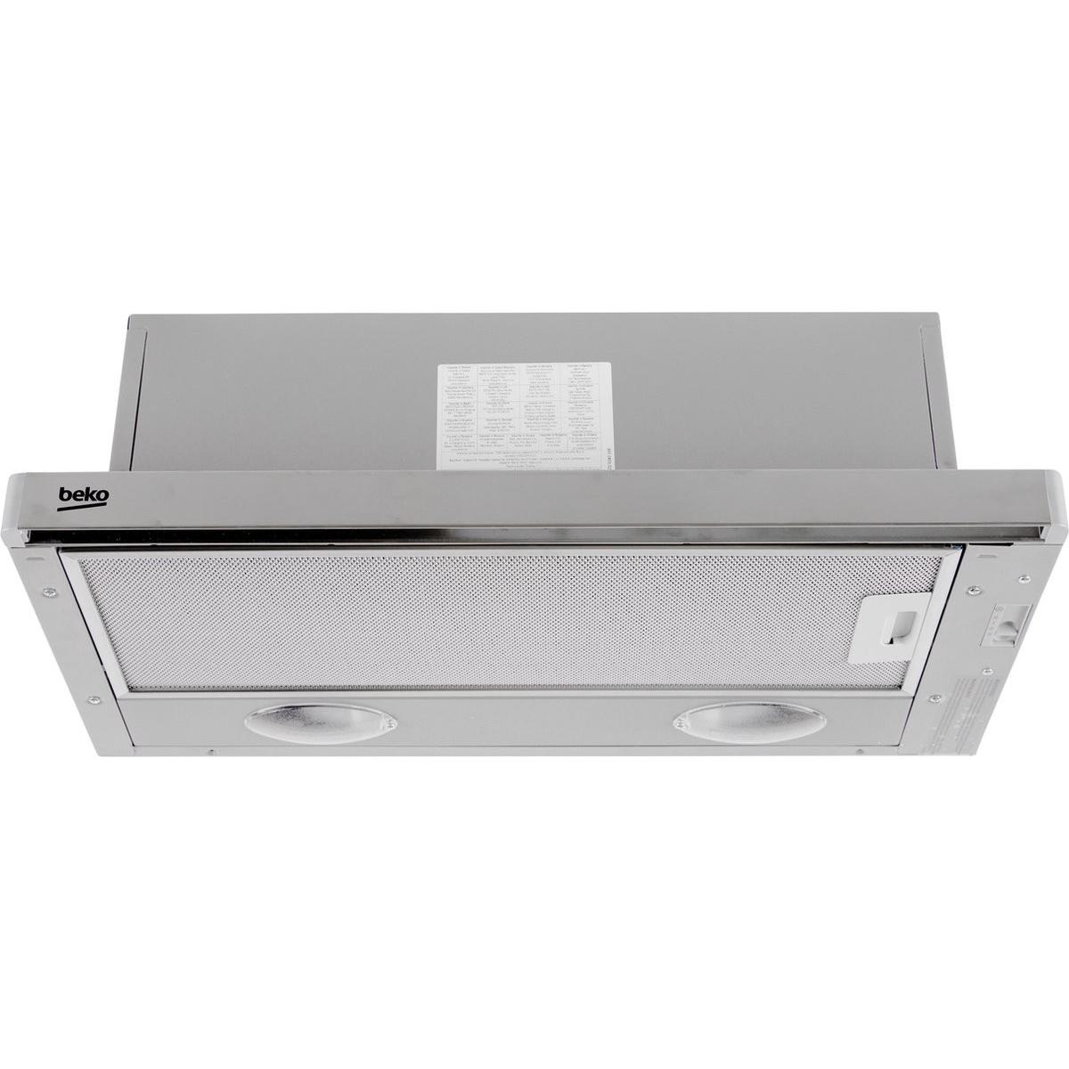 Beko CTB 6407 X Dunstabzugshaube Eingebaut Edelstahl ³/h E, Cappa aspirante, Argento