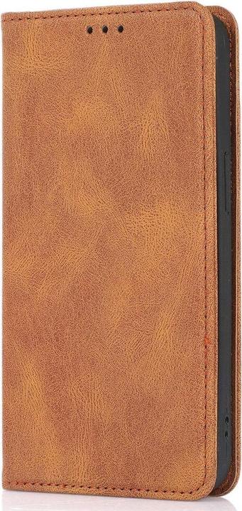 Cover-Discount iPhone 15 Plus - Vintage Flip Case Hülle braun (Apple iPhone 15 Plus)