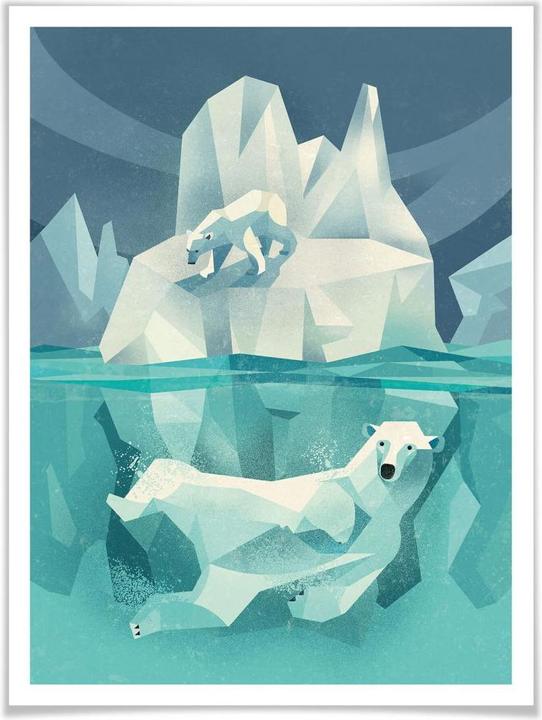 Image du produit Trenddeko Marron - Polar Bear (40 x 50 cm)