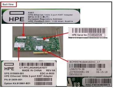 Produktbild HPE Netzwerkkarte 535T, 2-port 10GB RJ45 (Mini PCI Express)