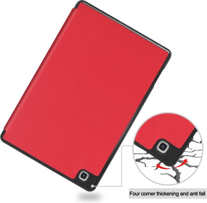 Actual product image Cover-Discount Galaxy Tab S6 Lite - Tri-fold Smart Leather Case red (Galaxy Tab S6 Lite 10.4 (2020))