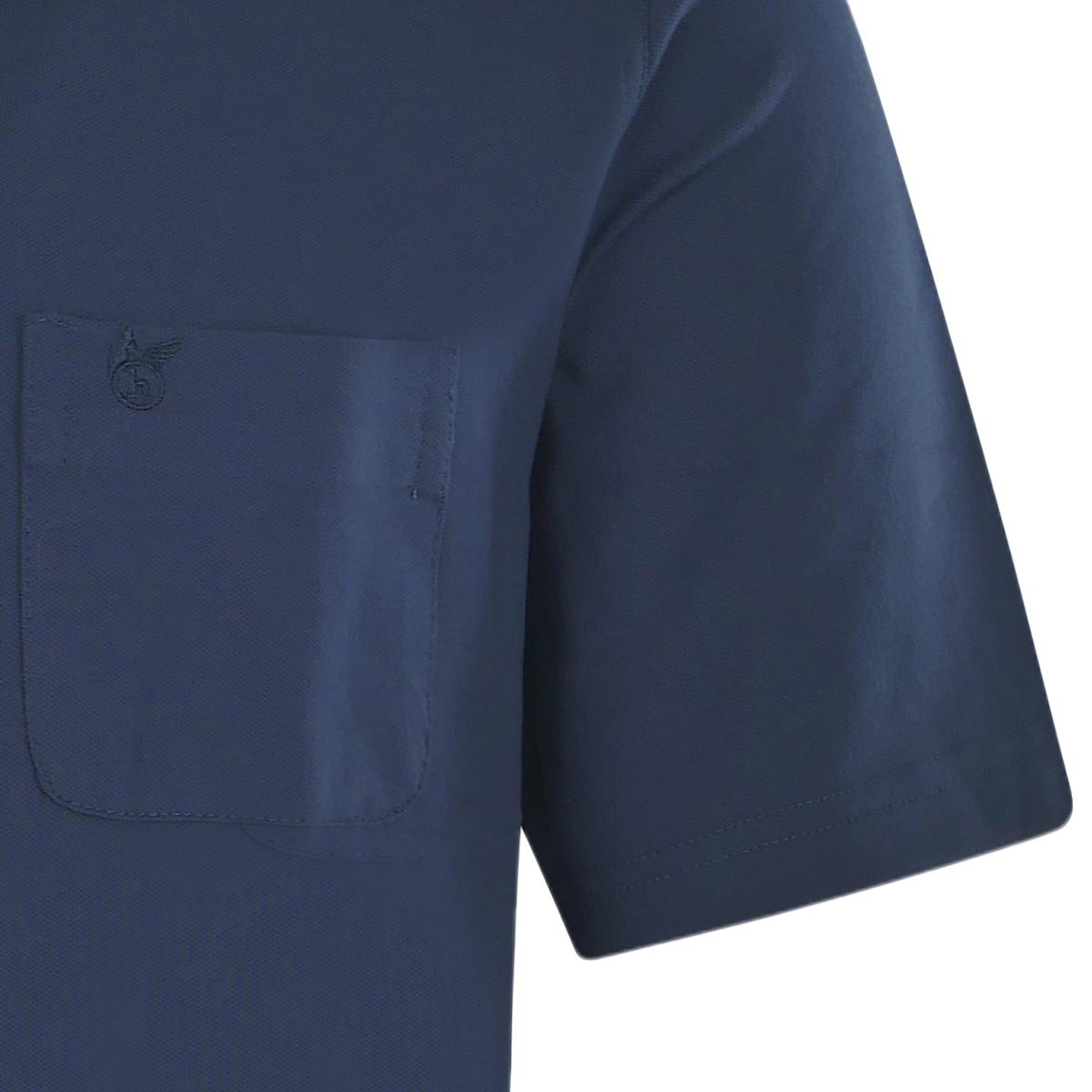 Thumbnail - Hajo, Herren, Shirt, Pique Poloshirt, Blau, (54)