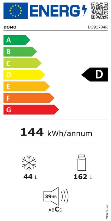 Etichetta energetica Domo DO91704R (206 l)