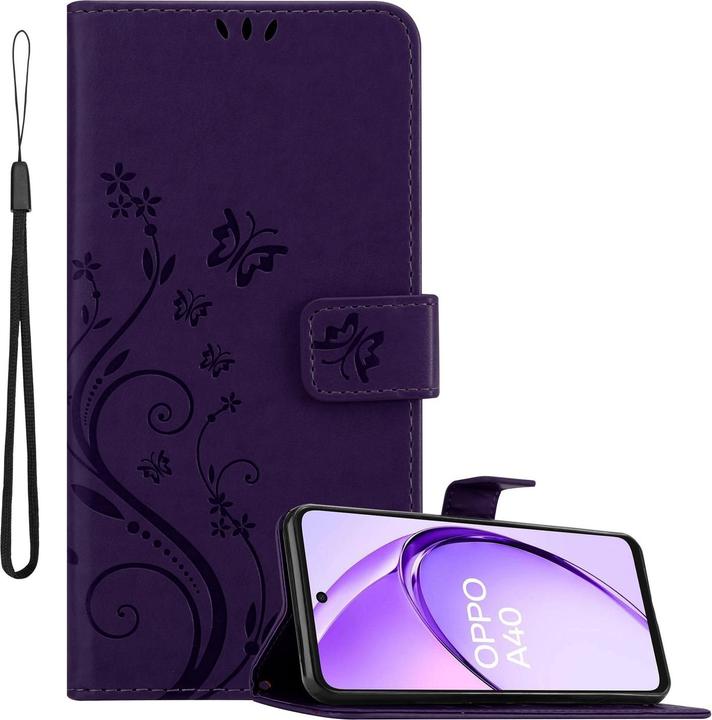 Floral dunkel lila, Lila