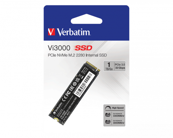 Produktbild Verbatim SSD Vi3000 Internal PCIe NVMe M.2 (1000 GB, M.2 2280)