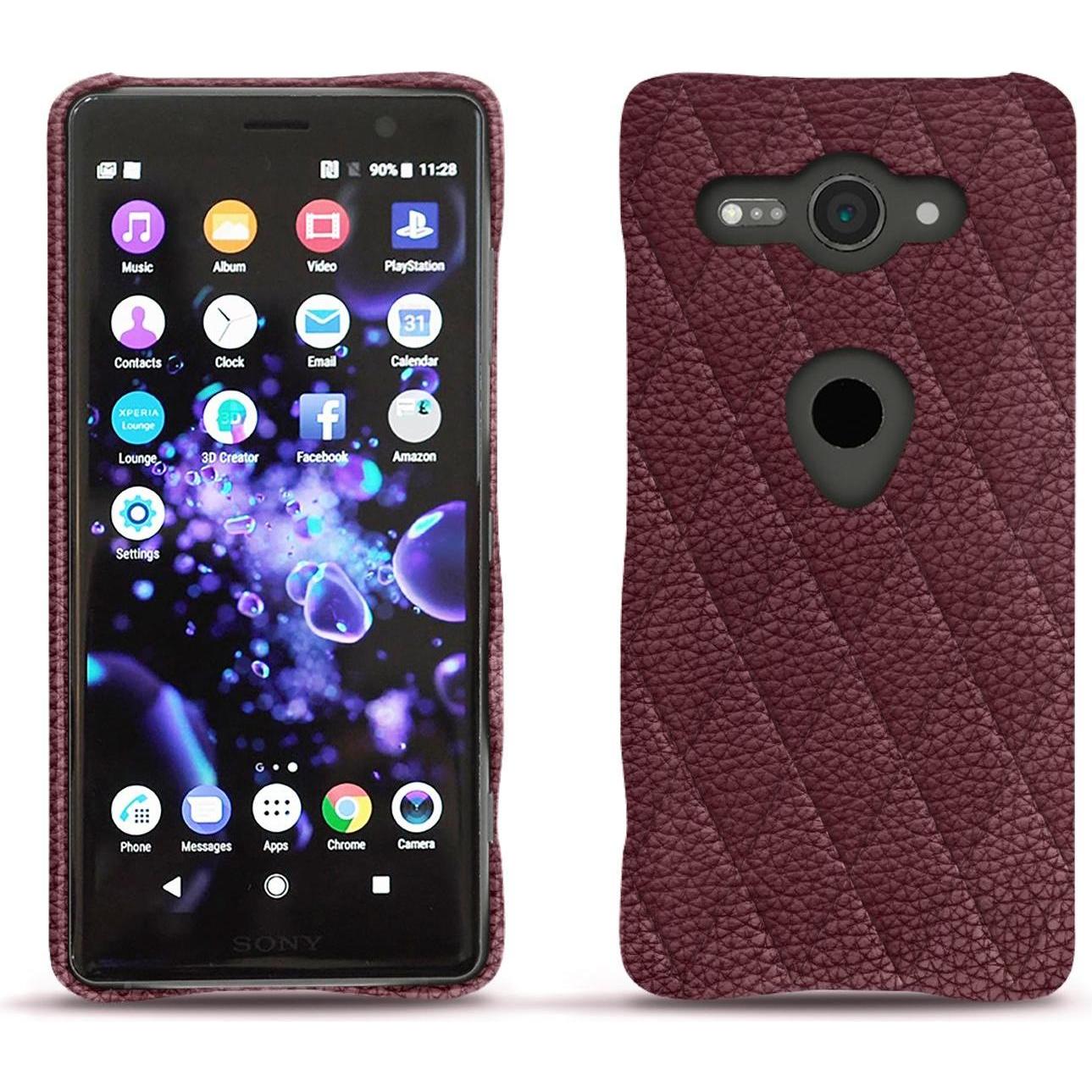 Noreve Lederschutzhülle (Sony Xperia XZ2 Compact), Smartphone Hülle, Violett