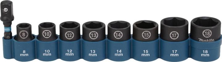 Actual product image Makita 9-piece socket spanner set 3/8 (10 mm, 12 mm, 13 mm, 14 mm, 15 mm, 17 mm, 18 mm, 8 mm)