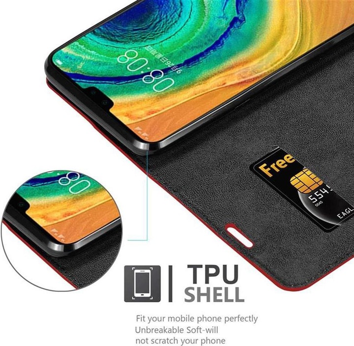 Actual product image Cadorabo Book Invisible Magnet Cover (Mate 30)