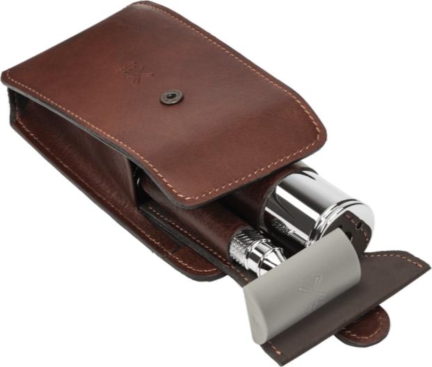 Produktbild Mühle Reiserasierset - braun, Florentiner Lederarbeit, Rasierpinsel (31M2