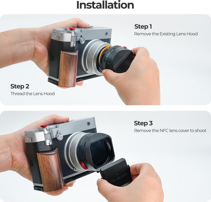 Actual product image Freewell Fuji GFX 100RF Real Lens Hood (Black)