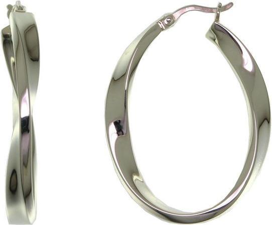 Produktbild Passion Rhodium Silver Creoles - Twisted (Silber)