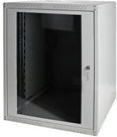 Immagine prodotto Digitus 48,3cm 19inch armadio a muro 16HE SoHoline RAL7035 grigio H816mmxW600mmxD450mm con porta in vetro (16 HE, Rack da 19 pollici)