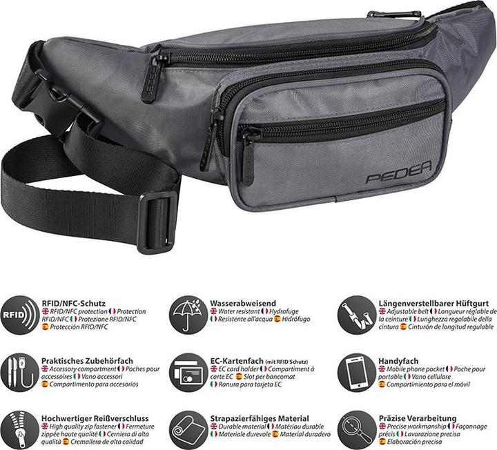 Produktbild Pedea Gürteltasche "TREND" Gr. M, grau
