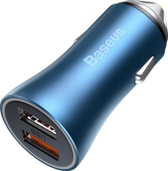 Produktbild Baseus Golden Contactor Pro car charger, 2x USB, 40W (blue)