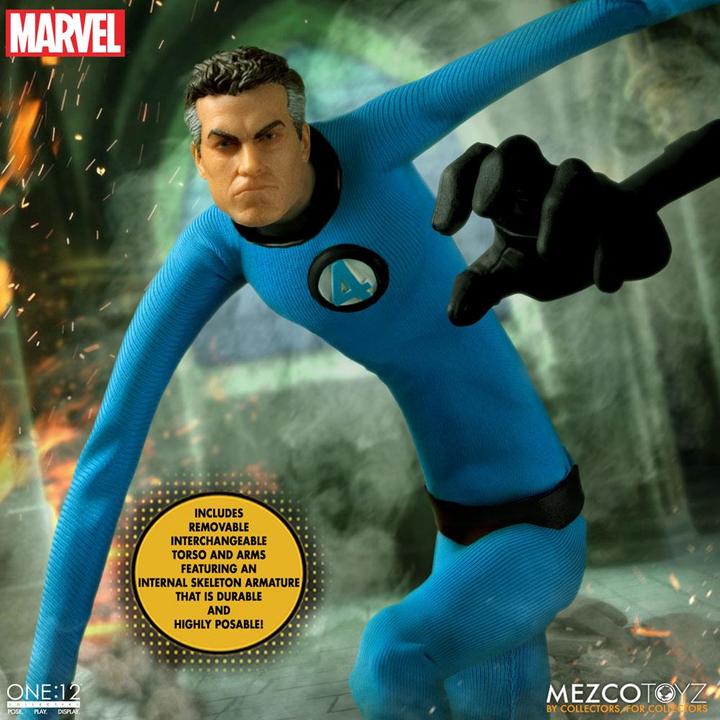 Image du produit Mezco Toys Marvel figurines 1/12 Fantastic Four Deluxe Steel Box Set 16 cm