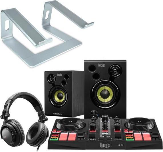 Hercules DJ Learning Kit DJ-Set mit Ständer Silber