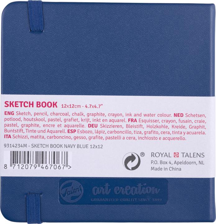 Image du produit Talens Malbuch 12 x 12 cm Navy Blue (12 x 12 cm, Blanc, Couverture rigide)