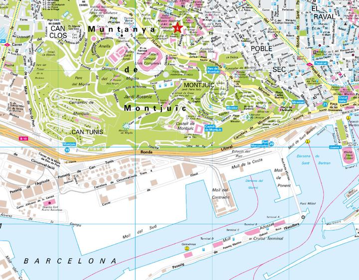 Immagine prodotto Mappa della città di Barcellona 1:12.000