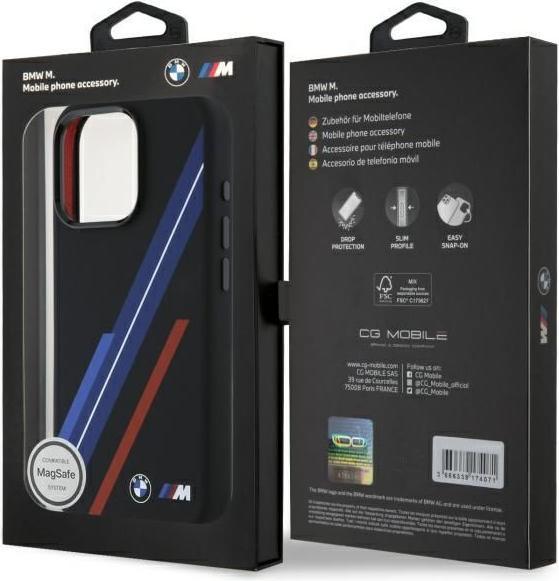 Produktbild BMW BMHMP16L23SSPK iPhone 16 Pro 6.3" czarny/black hardcase Silicone Random Lines MagSafe (Apple iPhone 16 Pro)