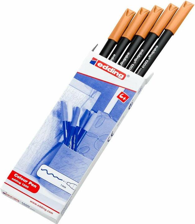 Actual product image Edding Felt-tip pens 1200 light orange (5 pieces) (5x)
