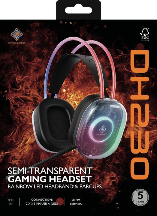 Actual product image Deltaco Gaming Headset (Cable)