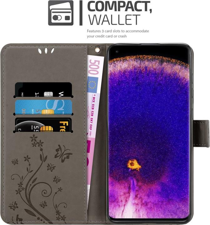 Produktbild Cadorabo Flower Book Hülle für Oppo FIND X5 PRO (Oppo Find X5 Pro)