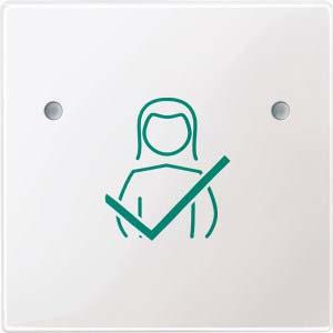 Merten, Zubehör Schalterprogramm, Klinik Tastfläche 1f polw System M ZP MEG4841-0319