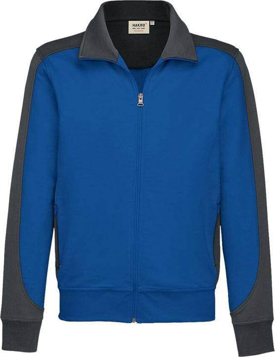 Produktbild Hakro Sweatjacke Contrast Perf royalblau/anthrazit Gr.6XL (6XL)