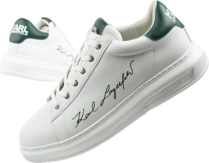 Karl Lagerfeld men's shoes sneakers Kapri natural leather white (46)