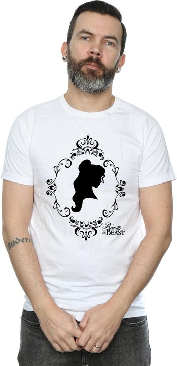 Actual product image Disney Princess Mens Belle Silhouette T-Shirt (L)