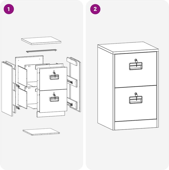 Actual product image vidaXL Büroorganizer (42 x 45.50 x 74.50 cm)