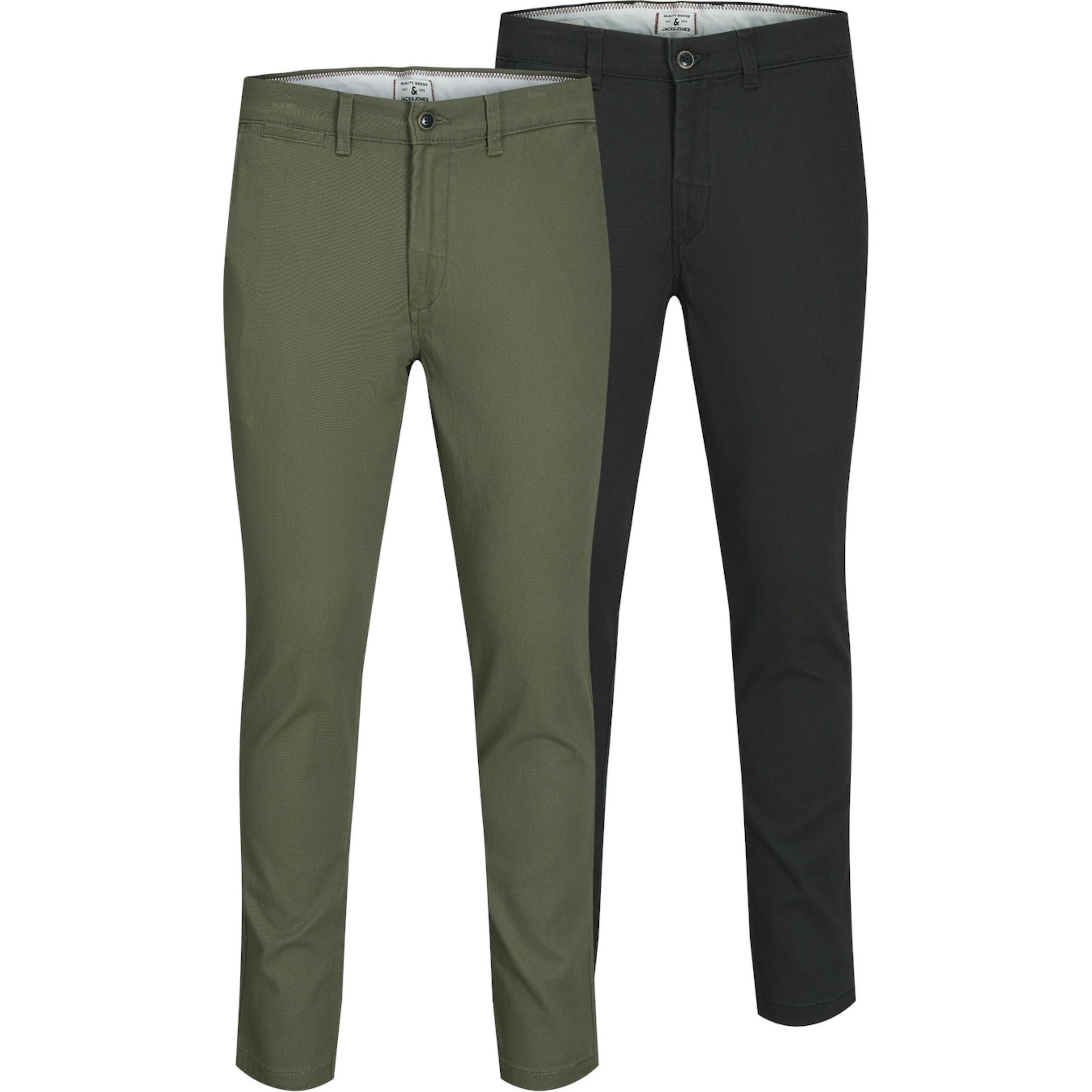 Jack & Jones, Herren, Hosen, 2er-Pack Marco Chino, Schwarz, (W34/L32)