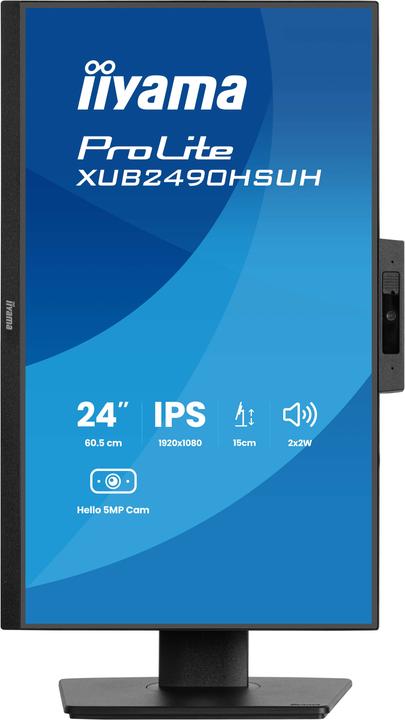 Image du produit iiyama 60.5cm (23,8") XUB2490HSUH-B2 16:9 HDMI+DP WebCam (1920 x 1080 pixels, 23.80")