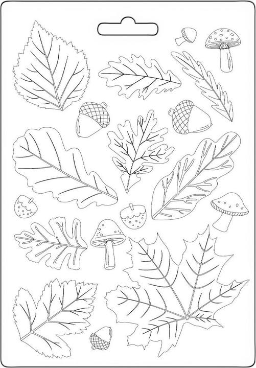 Image du produit Stamperia Soft Modellierform A5 "Whispering Woods - Leaves"