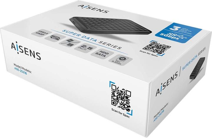 Actual product image Aisens CAJA EXTERNA 2.5 ASE-2521B 9.5MM SATA A USB3.1 GEN1 NEGRA (2.5")