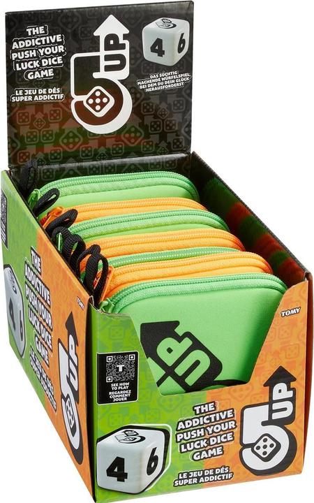 Actual product image Tomy Games 5 Up - Addictive Push Your Luck Dice Game - 2-4 Player Travel Games - Fun Family Games fo (2 - 4 Players)