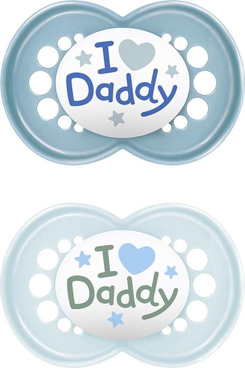 Immagine prodotto MAM Ori.silicone 6-16Daddy blu 2 pezzi (2x, 6 - 16 Mesi)