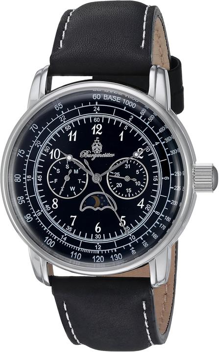 Produktbild Burgmeister Analoge Herrenuhr mit Lederarmband, wasserdicht und zeitlos elegant (Analoguhr)