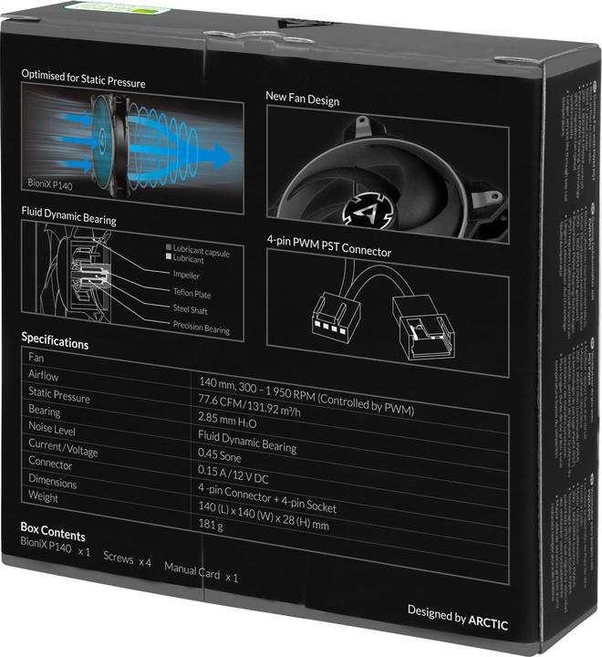 Actual product image Arctic BioniX F140 PWM PST (140 mm, 1 x)