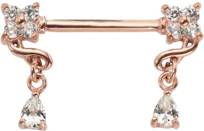 Immagine prodotto Bijouteria Piercing petto (Acciaio chirurgico 316L, Rivestimento in PVD (colore oro))