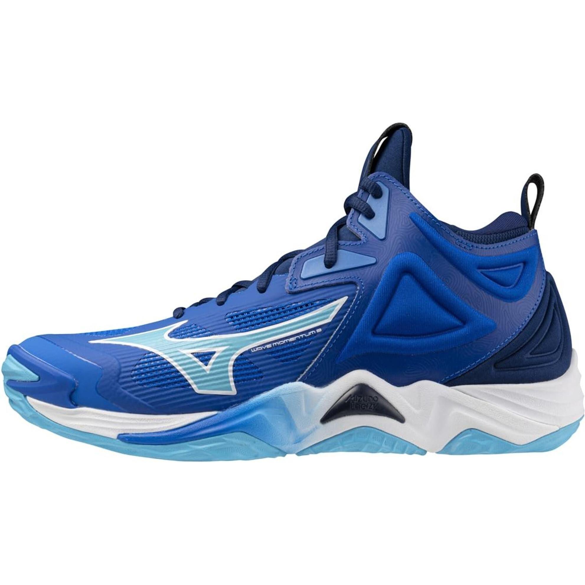 Mizuno, Unisex, Hallenschuhe, Wave Momentum 3 Mid (43), Blau